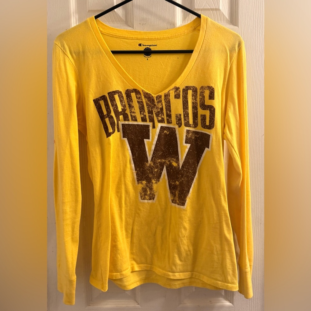 Women’s WMU Broncos Champion Yellow long sleeve size small
